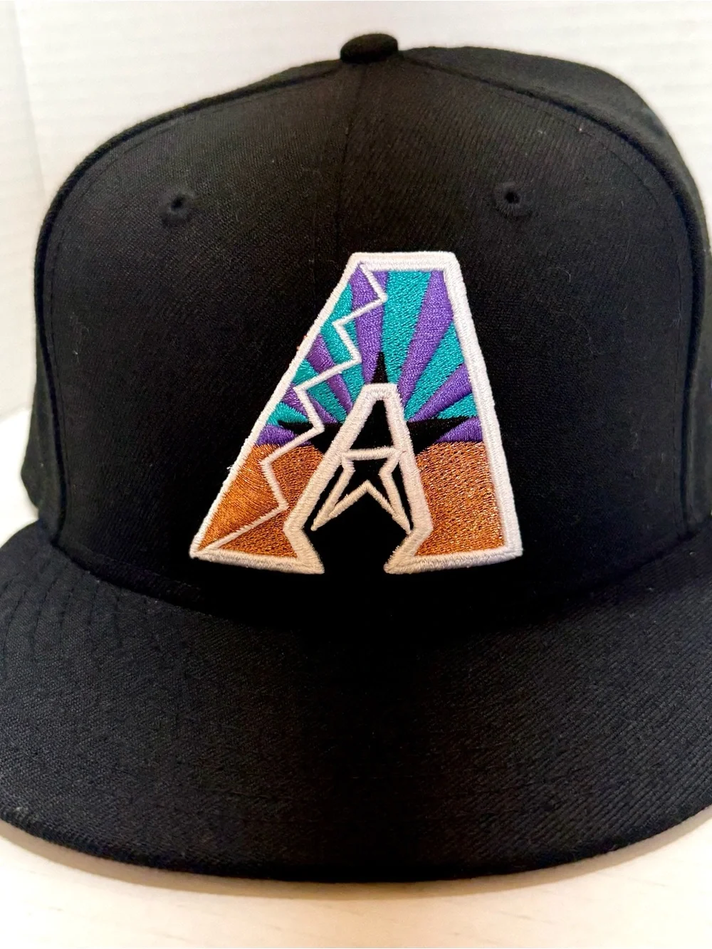 Arizona Diamondbacks New Era 59Fifty Black Retro Color/ Copper Logo MLB 7 5/8
